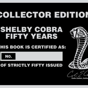 Shelby Cobra Fifty Years - Collector Edition Number Plate